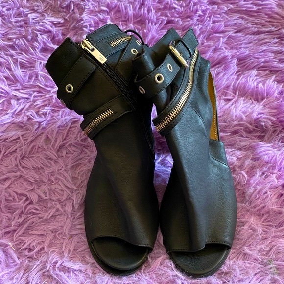 Host Pick✨Call It Spring Peeptoe Ankle Zip Boots - Picture 8 of 12